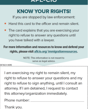 KNOW YOUR RIGHTS / CONOZCA SUS DERECHOS